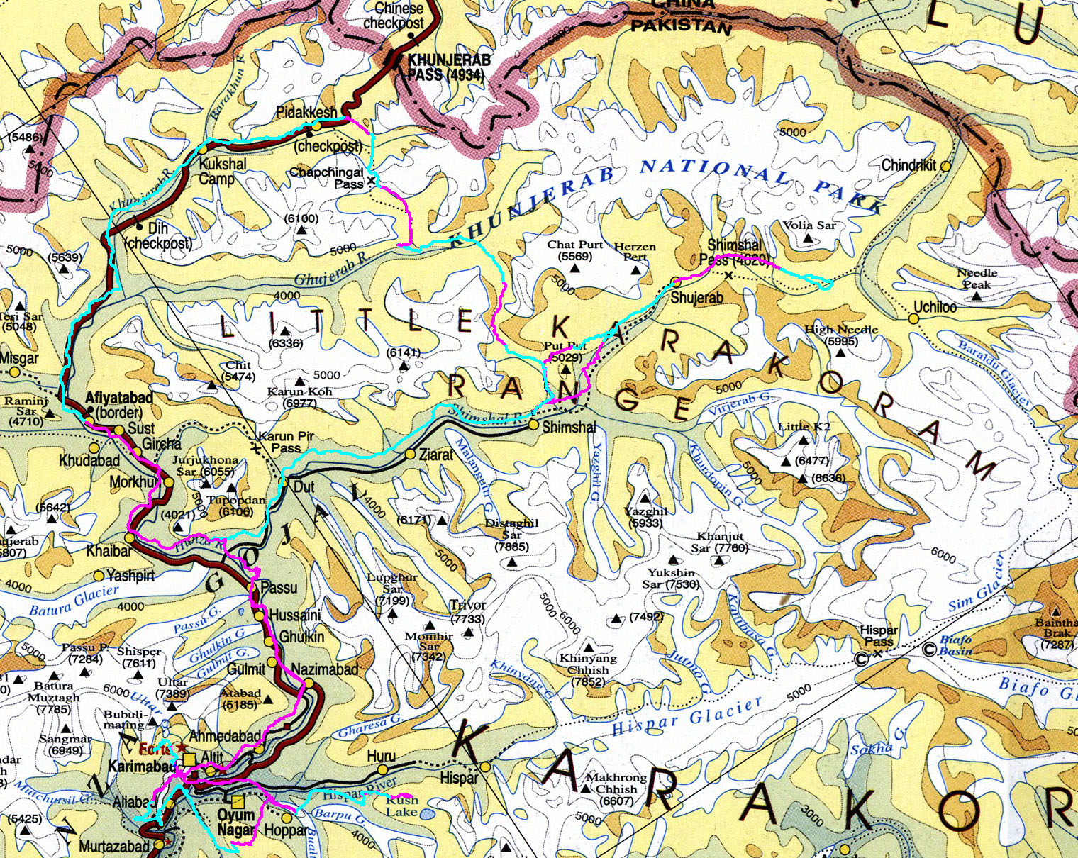 120731-000010.jpg - Quelques semaines de trek avec Karimabad comme base :- 2 jours de mise en jambes au dessus de Karimabad : Ultar Meadows - Hon Pass- 6 jours parmi les bergers entre Shimshal et les alpages de Schuwerth- 5 jours de solitude pour rejoindre la Karakoram Highway depuis Shimshal via les cols de Boissum et Chafchingol- 5 jours face à Karimabad : la traversée sur Hopper via les mines de Chumar Bakor et un aller-retour au Rush-Lake