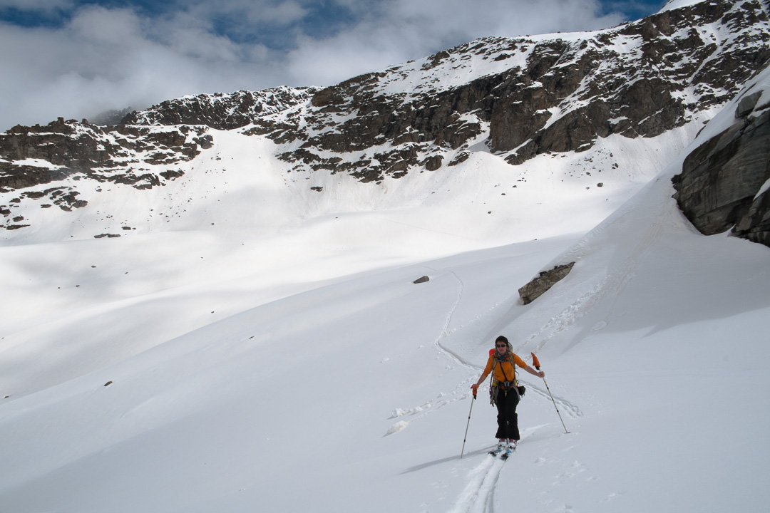 130509-114644.jpg - Sur le glacier du Grand Neyron ; au fond le passage 3116 m depuis le glacier du Timoron